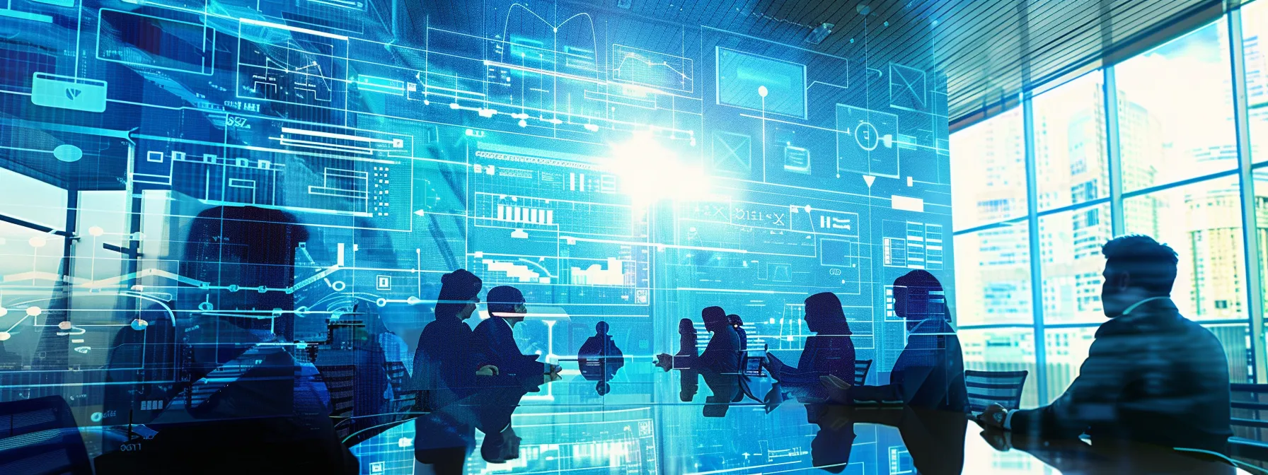 a modern office setting showcases a sleek conference room where a diverse group of professionals intently reviews a digital presentation on resolving email sync issues, with vibrant charts and dynamic visuals illustrating key troubleshooting steps on a large screen behind them.