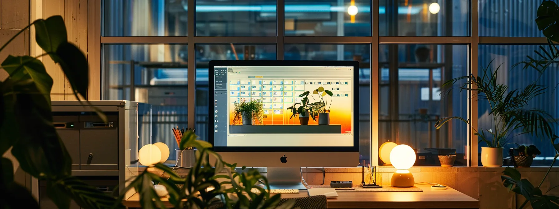 a modern office workspace featuring a sleek computer screen displaying error logs from a digital pr campaign tool, surrounded by technical integrations with mailchimp, illuminated by focused ambient lighting to highlight the theme of troubleshooting api errors.