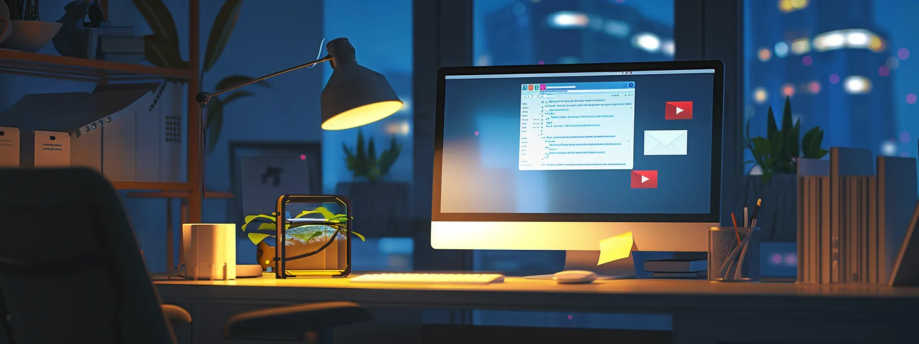 a sleek, modern office workspace showcases a computer screen displaying mismatched sent items across different email accounts, with a clear focus on digital notifications alerting to synchronization issues, highlighting the challenges faced during a pr campaign.