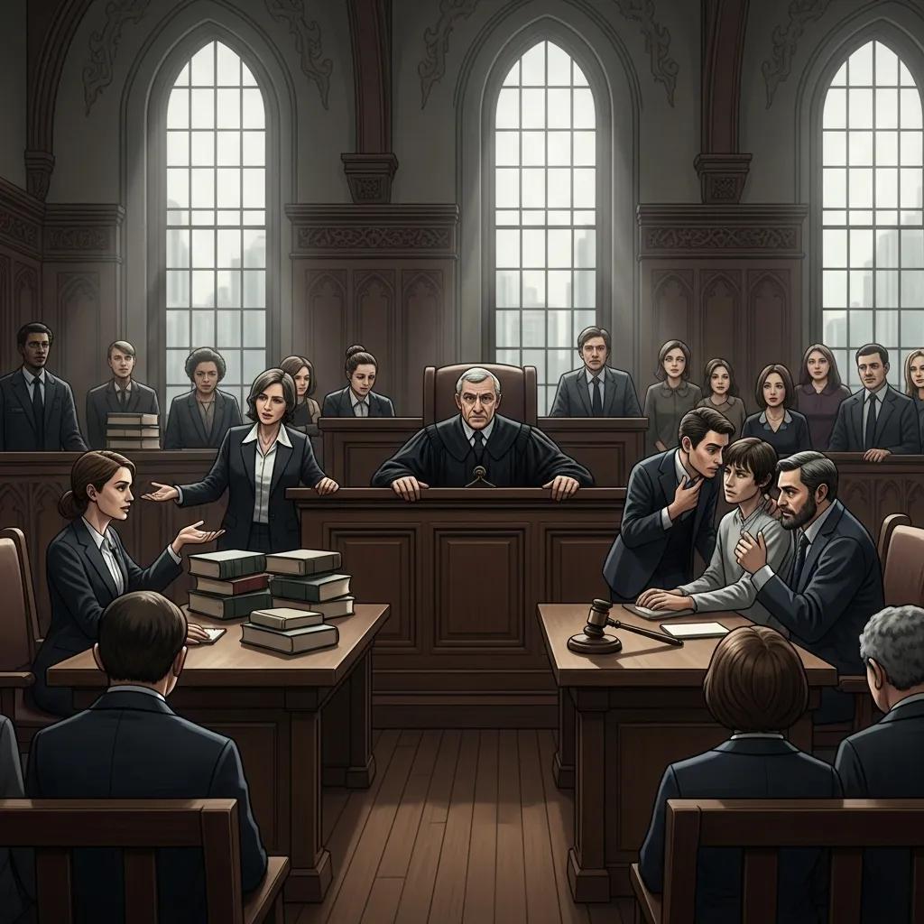 Split image showing a survivor reflecting on their experience and a shadowy criminal figure